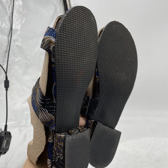 JD William Blue Patterned glitzy sandals size 6 EEE wide fit - Picture 9 of 14